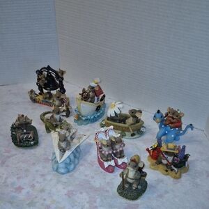 Retired Charming Tails Figurines Collection 10 Total FITZ AND FLOYD